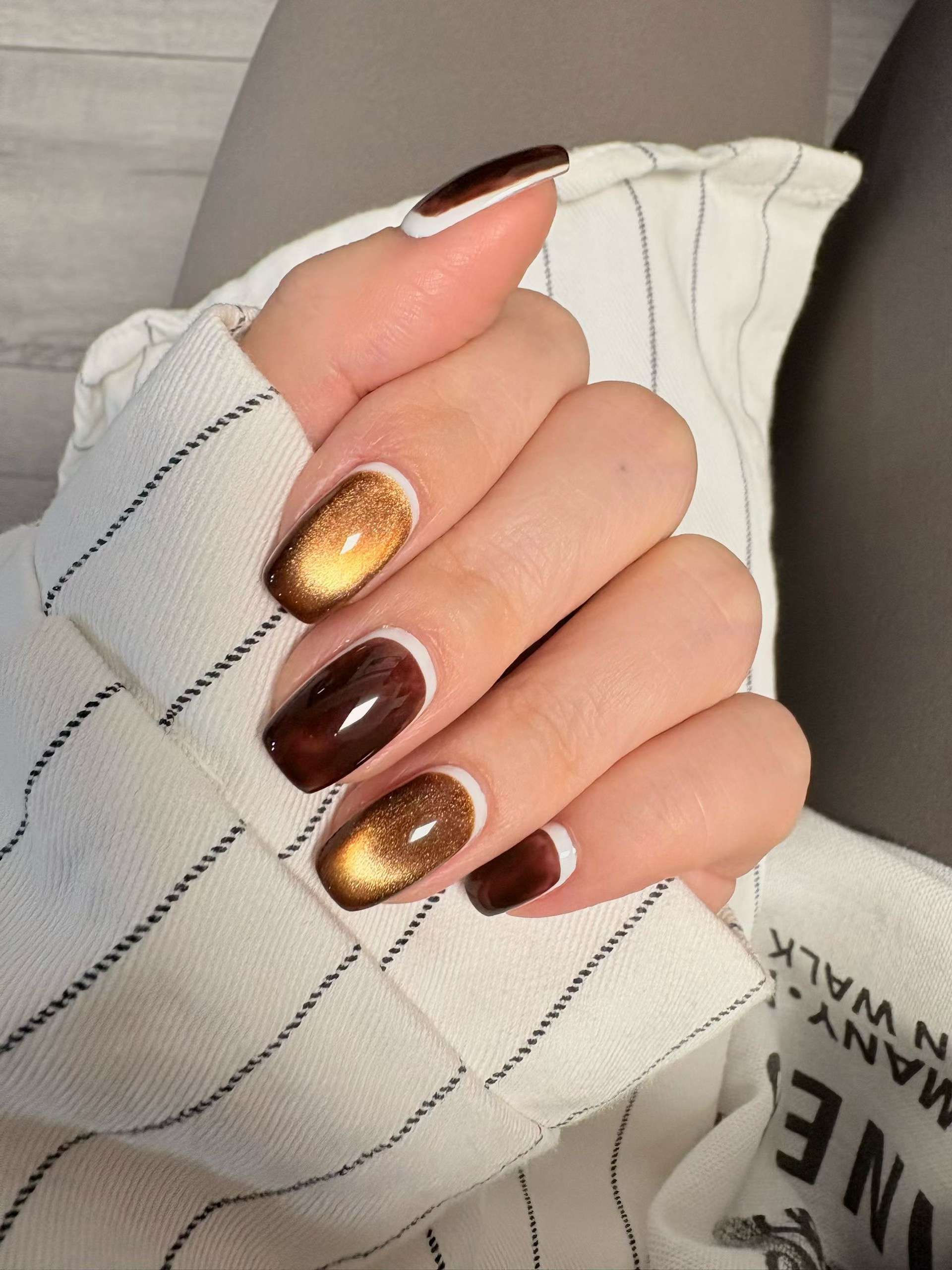 甜朵朵美甲作品 成都日式美甲款式 渐变美甲